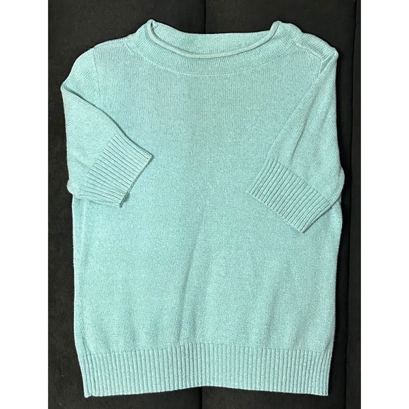 Pendleton Tops - Pendleton Women's Large Blue Short Sleeve Sweater Lightweight Cotton Knit Top
